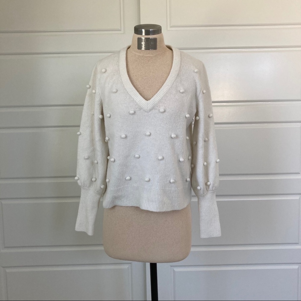 White Madewell Pom Pom sweater - S